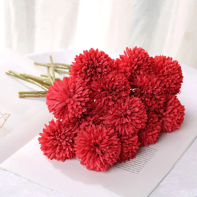 Artificial Flowers Bouquet Red